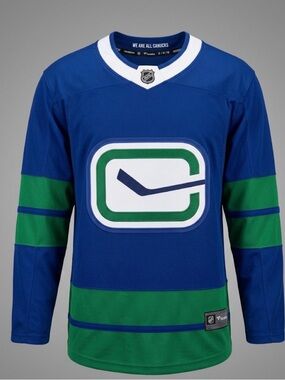 Vancouver Canucks NHL Fanatics Breakaway Jersey Blue Green Men’s XL
